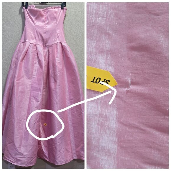 NWT MORE TO COME Cambria Strapless Dress In Pink Size L - Picture 11 of 11